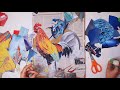How to create a mixed media Thai rooster using an old magazine.