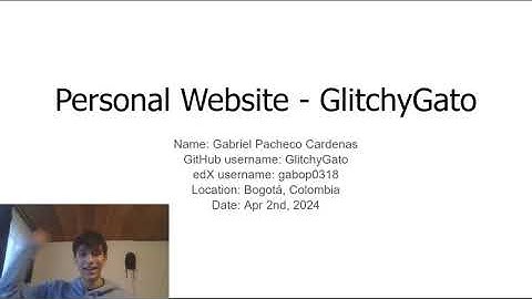 CS50x Final Project: Personal Website - GlitchyGato