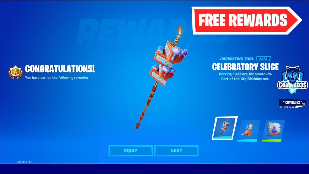 Fortnite 5th Birthday FREE Rewards