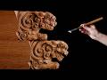 Master Woodcarving: Crafting a Pair of Japanese Guardian Lions for Temple Architecture