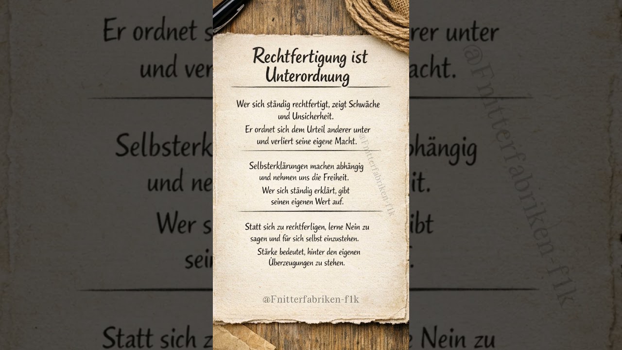 Rechtfertigung ist Unterordnung 🧎‍♂️🧠 