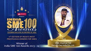 Deccan Clap India Pvt. Ltd. India Sme 100 Awards Winner