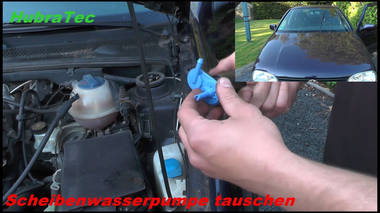 WASCHWASSERPUMPE WECHSELN BMW E46  SCHEIBENWISCHWASSER PUMPE AUSBAUEN 