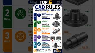 Top👷 5 CAD Rules for Manufacturing | Every Design Engineer Must Know! #Shorts