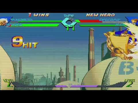 X-Men vs. Street Fighter - Magneto, Storm vs. Cyclops, Ken