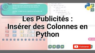 Les Publicités : Insérer des Colonnes en Python