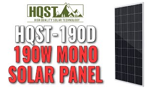 HQST 190D 190W Monocrystalline Solar Panel - Jumbo-sized, Premium Off Grid Power For Less Money by LDSreliance 1,502 views 1 year ago 3 minutes, 14 seconds