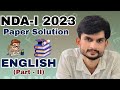 ENGLISH NDA-I 2023 PAPER SOUTION WITH HIRDESH SIR | PART-II | #ndapyq #pyq #nda #englishgrammar