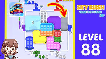 Sky Rush Traffic Puzzle Level 88 Solution Walkthrough