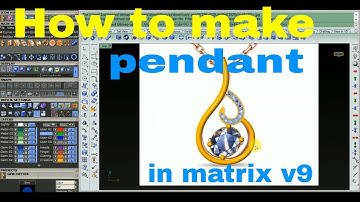 How to make pendant in matrix-jewellery cad design-rhino5/matrix9 #matrix  #pendant #cad #jewellery