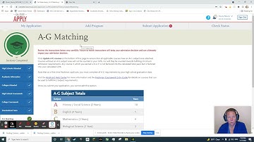 Using Cal Sate Apply A G Matching Tool Ahead of Time to Track Coursework