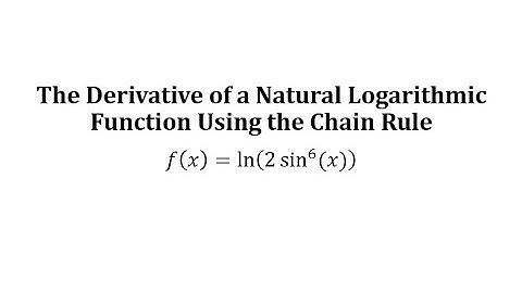 Derivative of Natural Log of a Power of a Trig Function: y=ln(2sin^6(x))