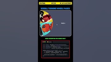 SCROLL TURNING WHEEL PAGES using html css Javascript #coding #programming