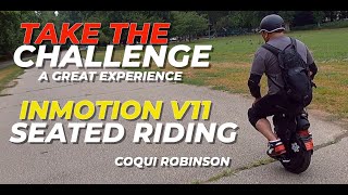 Seated Riding on my Inmotion V11 EUC.