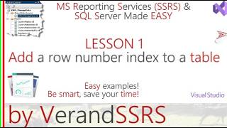 REPORTING SERVICES SSRS - ADD ROW NUMBER COLUMN TO A TABLE
