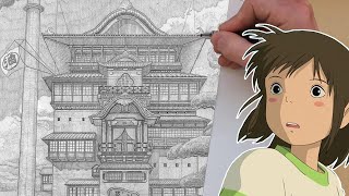 Spirited Away (Bathhouse) Pencil Drawing Timelapse ✏