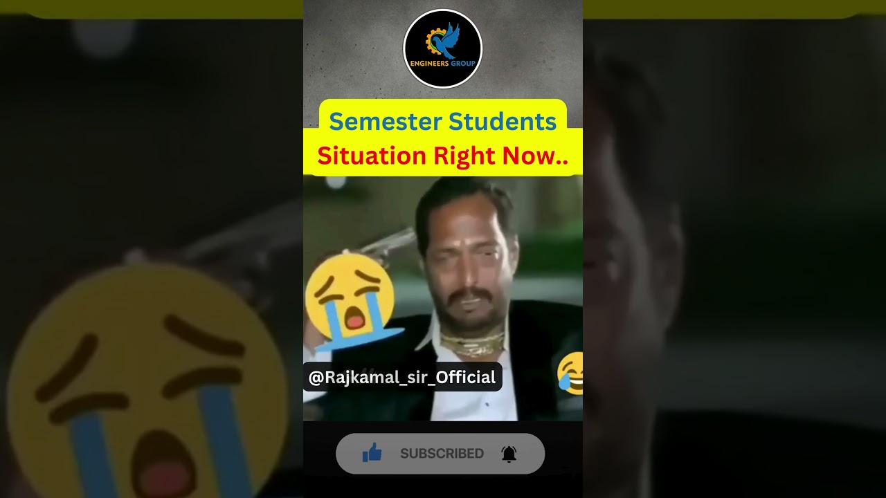 Semester students situation right now I Exam time | 