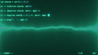 Famous FoxDot music improvisation with crt-live-coding Wealth