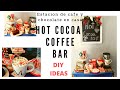 estacion de cafe en casa / coffee bar ideas / hot cocoa bar / hot chocolate polar express