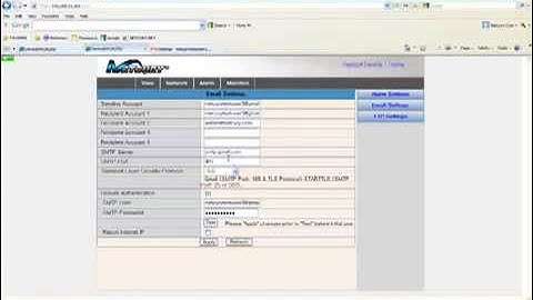 Security_ Netcury Ip Camera Video Tutorials - Email Settings