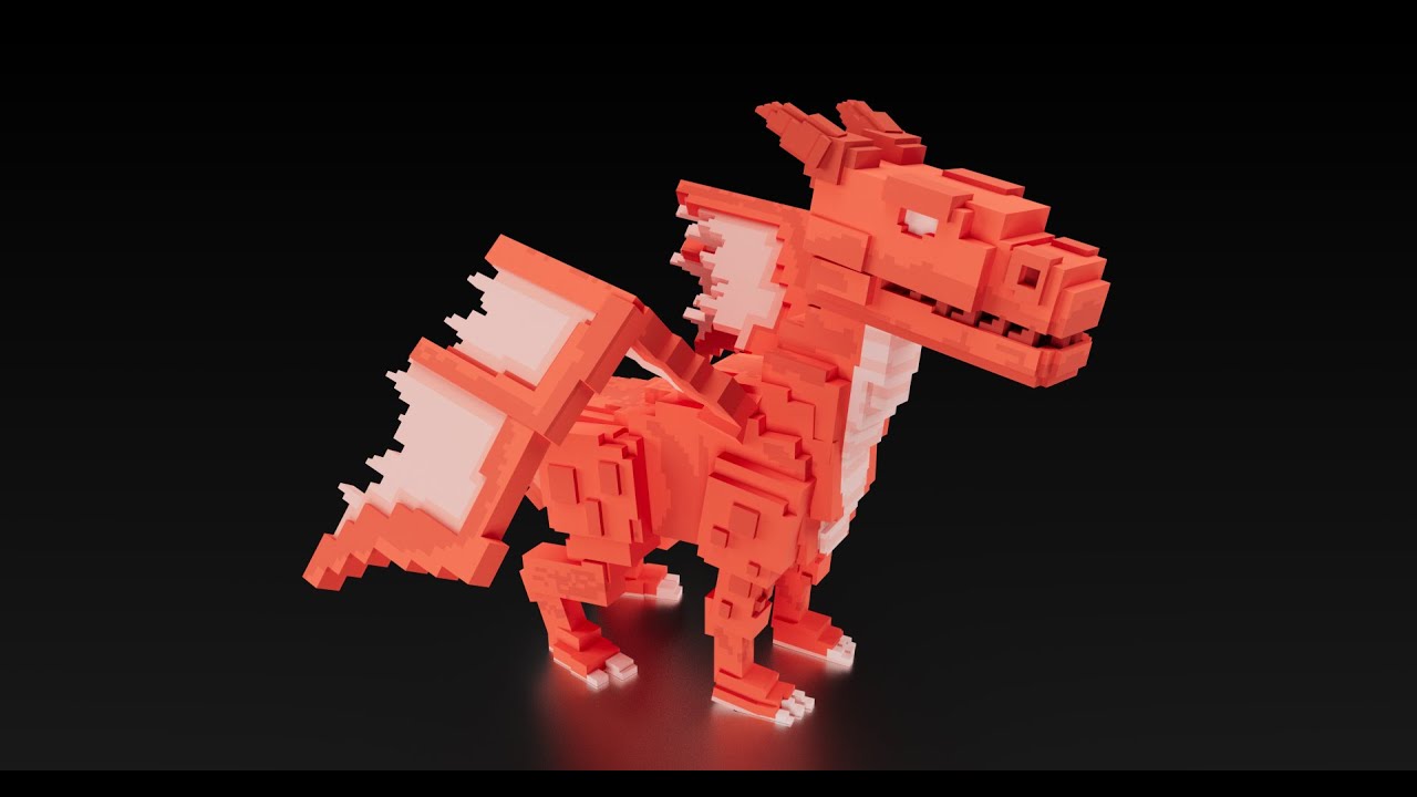 Creating a Red Dragon with The Sandbox VoxEdit - YouTube