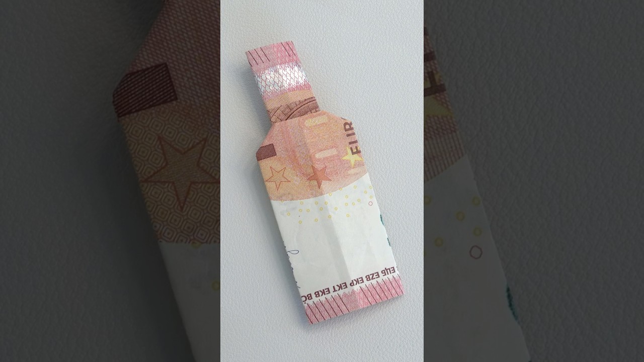 How to fold a bottle with money - Flasche aus Geld falten - Tolles Geldgeschenk schnell und einfach