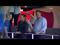 Chris Hemsworth Matt Damon enjoying AFL at Melbourne