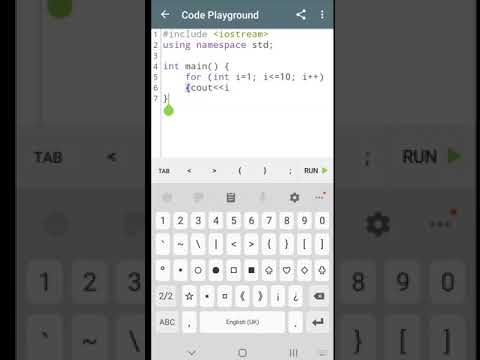 4.1 A C++ program to print numbers [Solo-Learn/Android Phone]