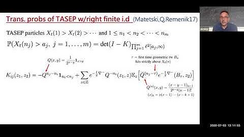 Jeremy Quastel, From TASEP to the KPZ fixed point and KP