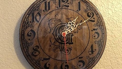 CNC WALNUT CLOCK WITH RESIN FINISH