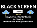 🔴 Heavy Rain and Thunder Sounds for Sleeping | Black Screen | Rainy Night Deep Sleep