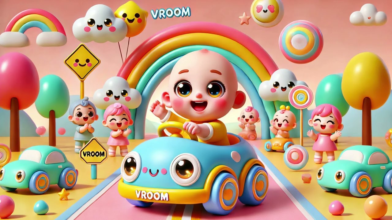 🚗 Little Car Goes Vroom | Fast Fun Rides, Bright Colors & Happy Playtime for Kids 😊✨