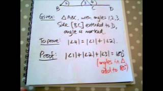 Theorem 6: Any Exterior Angle In A Triangle...