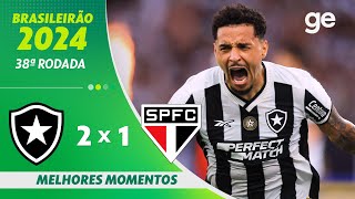 Thumbnail for BOTAFOGO 2 X 1 SÃO PAULO | MELHORES MOMENTOS | 38ª RODADA DO BRASILEIRÃO 2024 | ge.globo
