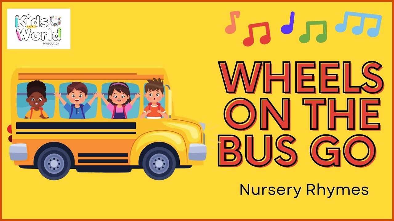 The Wheels on the Bus Go Round and Round all through the town | Nursery ...