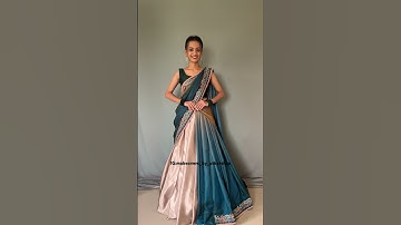 Lehenga Draping using 2 sarees #shorts #saree #lehengasaree @GroomingwithUtkarsha