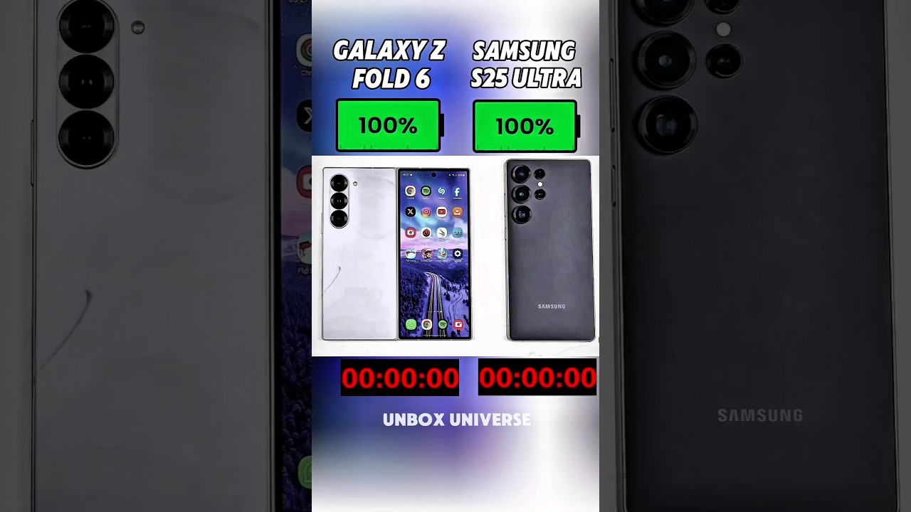 Samsung S25 Ultra vs Galaxy Z Fold 6🔋– Battery Drain Test with SHOCKING Results! 😱