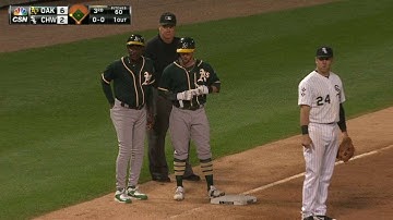 OAK@CWS: Sogard hits an RBI triple to right field