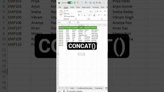 Stop typing names manually 😲 Use CONCAT in Excel!