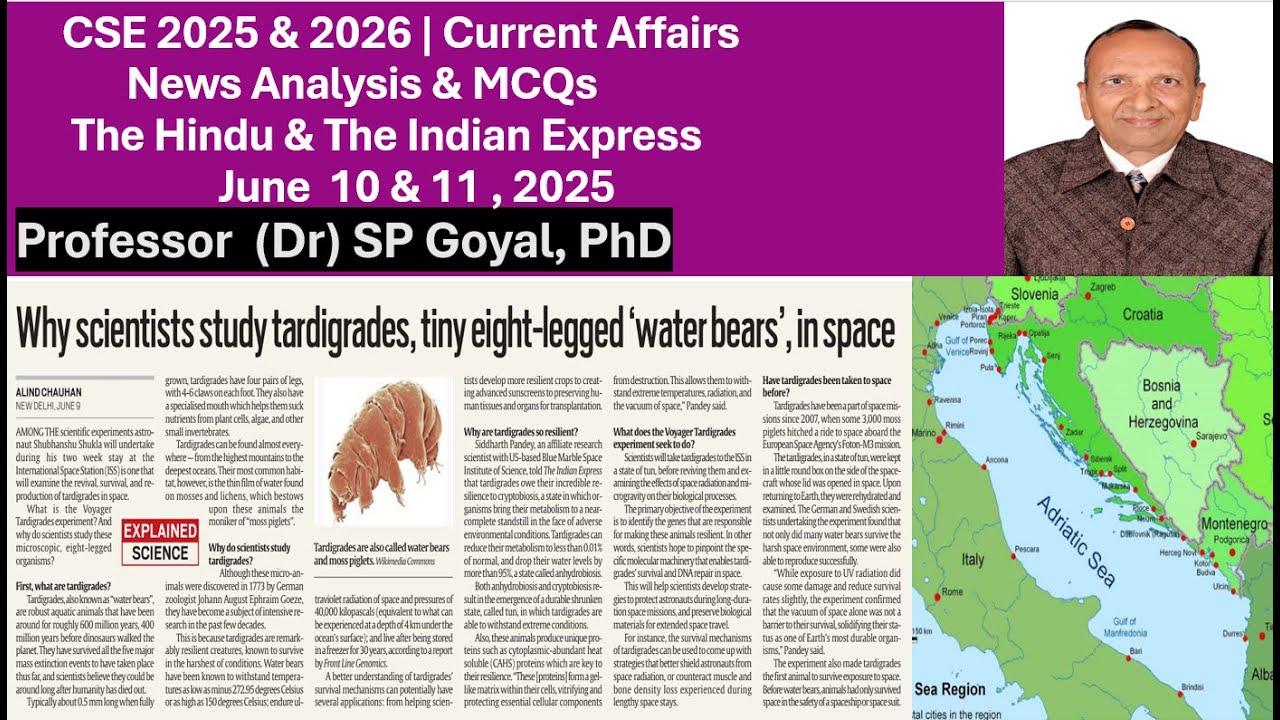 Daily Current Affairs MCQs & News Analysis | 10 & 11 JUNE 2025 |#upsc # ...