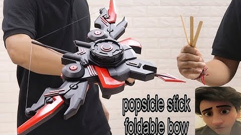 amazing foldable bow and arrows with popsicle sticks that shoot #diy