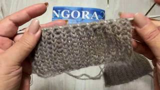 Вязание шапки из мохера ANGORA 2