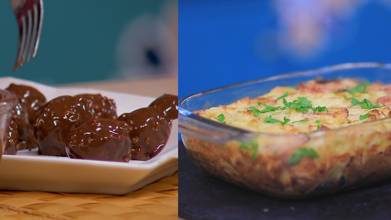 Gratin tagliatelle jambon, Boules au chocolat - koujinetna haka S3 EP 33