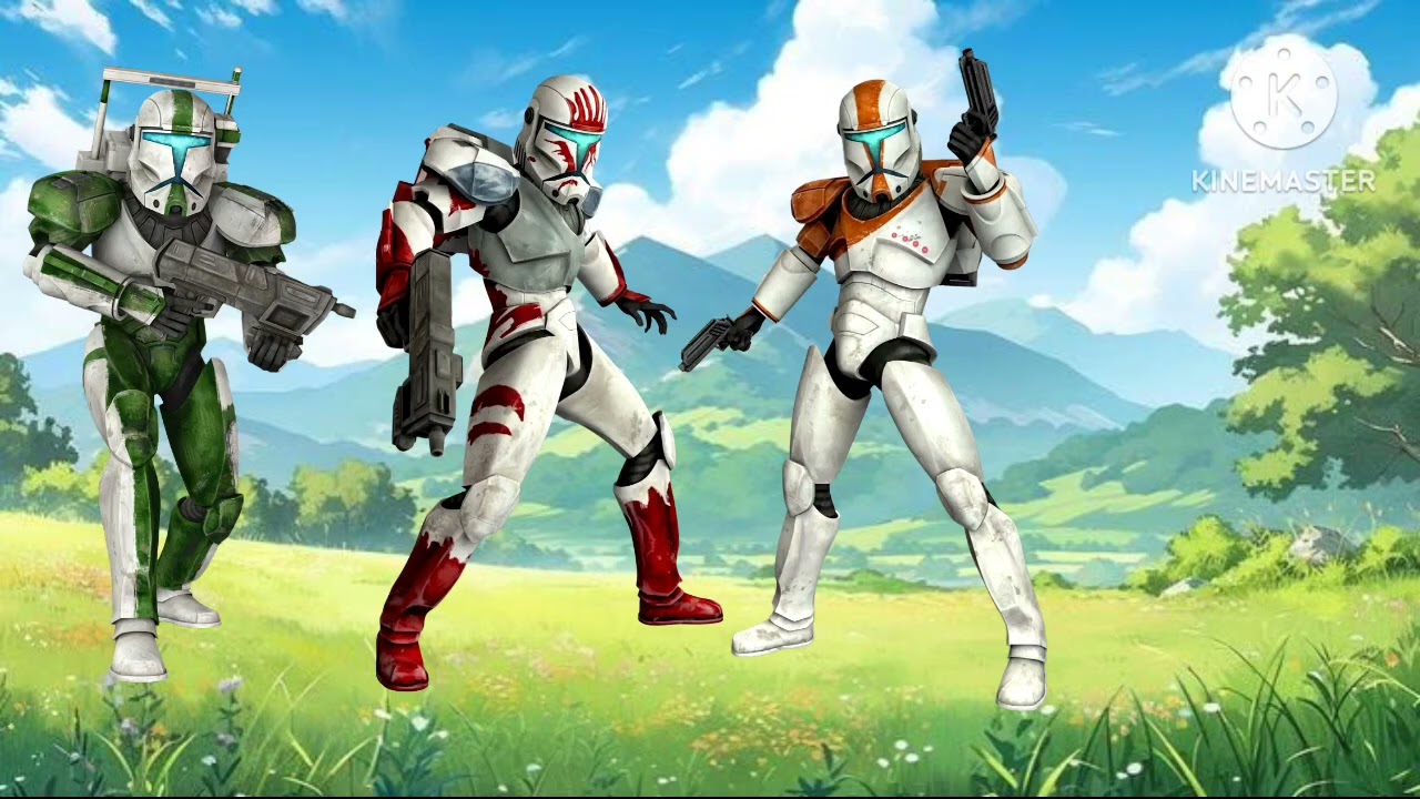 los 3 clones comando/ Fixer (RC 1140) Sev (RC 1207) Boss (RC 1138)