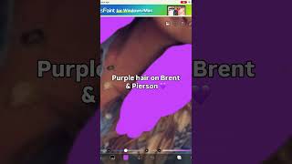 Purple Hair on Brent &amp; Pierson 💜 #celebrity #haircolor #piersonwodzynski @pierson @brentrivera