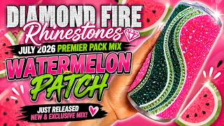 NEW Watermelon Patch Mix! | Diamond Fire Rhinestones Tumbler Tutorial | Perfect Summer Tumbler