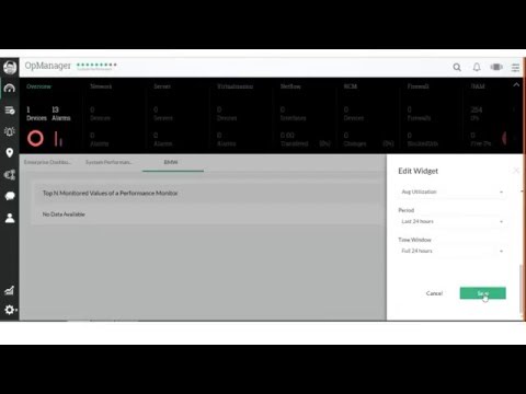 Free or Used Disk space monitor Widget into dashboard