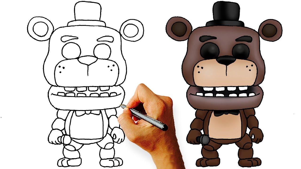 How to Draw Chibi Freddy Step by Step Art Lesson for Kids by Facedrawer