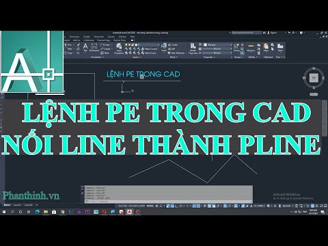 Video Lệnh Pe trong cad, hướng dẫn lệnh nối line thanh... - youtube