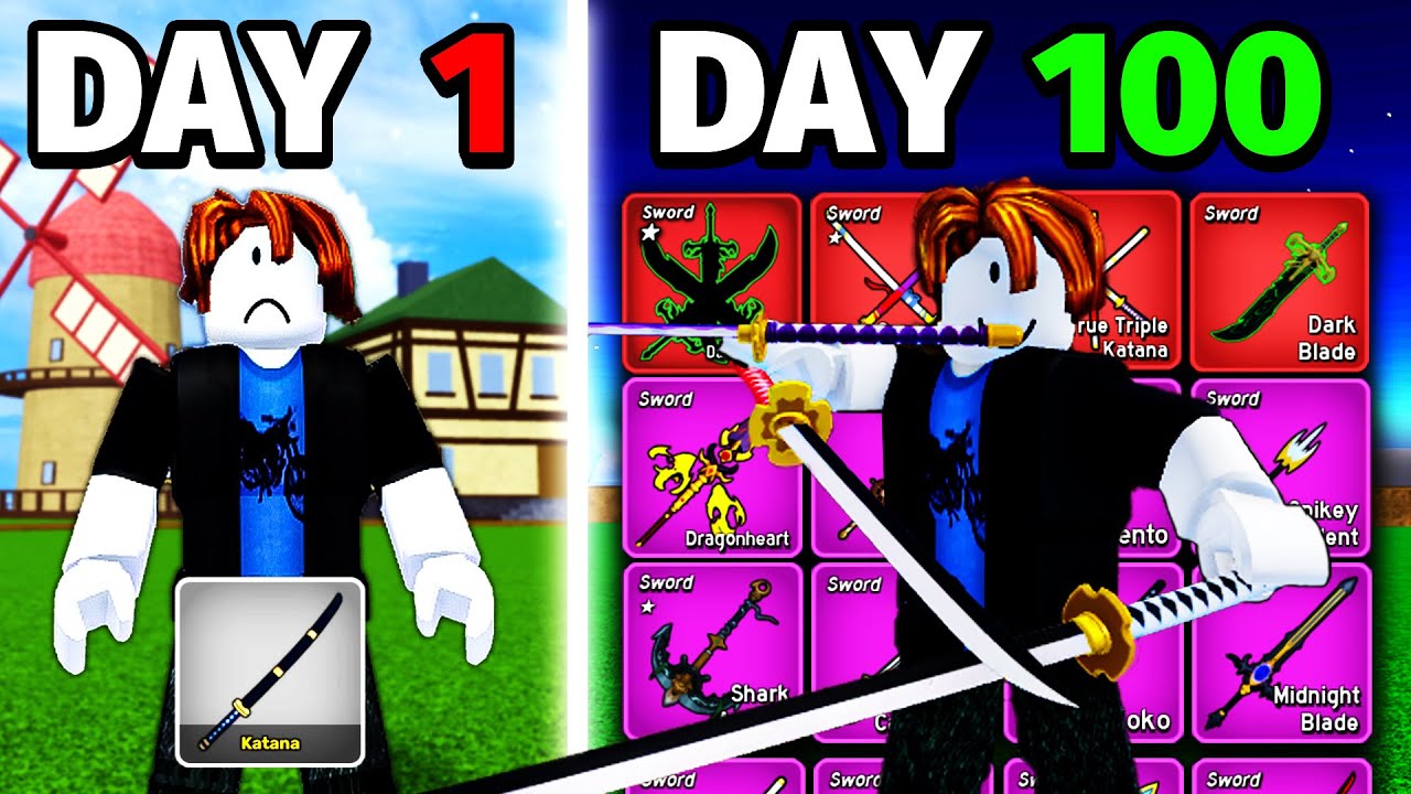 I Survived 100 Days in Blox Fruits!